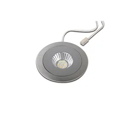 LED Einbaustrahler AR 68-LED, geringe Blendwirkung, IP44, 24V DC, CRi >90, Rasthaken-Montage, starr, dimmbar, 3000K, edelstahl
