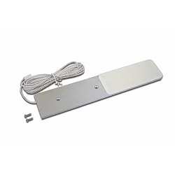 LED Unterbauleuchte S-PAD F, IP20, mit Flächenlicht, einzeln, 250cm LED 24-Steckerkabel, CRi >90, dimmbar, 3000K, alu eloxiert
