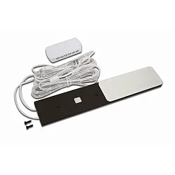 LED Unterbauleuchte S-PAD F, IP20, mit Flächenlicht, einzeln, 250cm LED 24-Steckerkabel + Touch-Dimmer, 3000K, schwarz