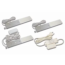under-cabinet luminaire S-PAD F incl. driver, set of 3, with touch dimmer IP20