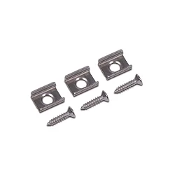 Montageclip, 3er Set, silber