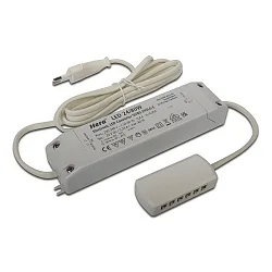 Elektronischer Trafo LED 24/ 80W, 24V DC, Netzanschlussleitung 200cm mit Eurostecker, 12-fach Verteiler 