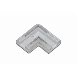 Zubehör für HERA 8mm LED Strips mit 8mm Breite - 90° Eck-Verbindungsclip zwischen 2 Flexbändern, max. 60W, transparent