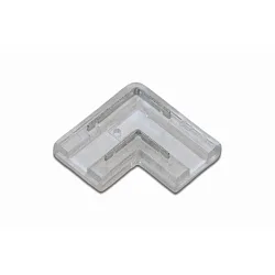 Zubehör für HERA 8mm LED Strips mit 10mm Breite - 90° Eck-Verbindungsclip zwischen 2 Flexbändern, max. 60W, transparent