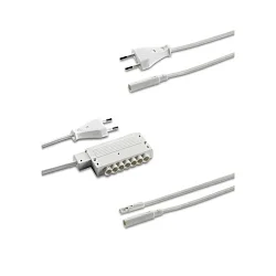 230V HVLCS 43/2000 EURO Netzanschlussleitung, 200cm mit Eurostecker + HVLCS Ausgang