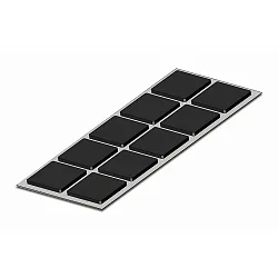 rubber FOAM RUBBER set of 10, black