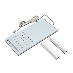 Flat LED under-cabinet luminaire LED L-Pad, LED24 connection, CRi>90, dimmable, 7.5W 3000K 480lm 110°, white