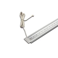 Flache LED Einbauleuchte LED IN-STICK HR für Fräsnut, IP44, LED-24, asymmetrisch, Abdeckung klar, 83cm, 20W 4000K 100°