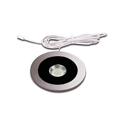 LED Einbaustrahler AR 78-LED, rund, Ø 9cm, mit LED-24 Stecker, CRi>95, blendfrei, starr, 7.5W 4000K 450lm 80°, schwarz