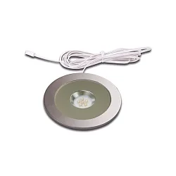 LED Einbaustrahler AR 78-LED, rund, Ø 9cm, mit LED-24 Stecker, CRi>95, blendfrei, starr, 7.5W 4000K 450lm 80°, Edelstahl