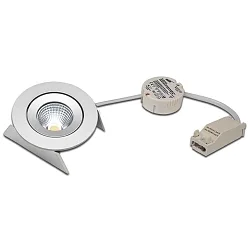 LED Einbaustrahler SR 68-LED, Set (inkl. Trafo), IP44, 230/350/700mA, CRi>90, dimmbar, 7.5W 2700K 800lm 30°, Chrom matt