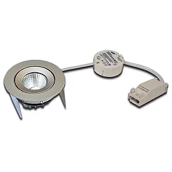 LED Einbaustrahler SR 68-LED, Set (inkl. Trafo), IP44, 230/350/700mA, CRi>90, dimmbar, 7.5W 3000K 800lm 30°, Edelstahloptik