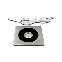 LED Einbaustrahler AQ 78-LED, eckig, 9 x 9cm, mit LED-24 Stecker, CRi>95, blendfrei, starr, 7.5W 4000K 450lm 80°, schwarz