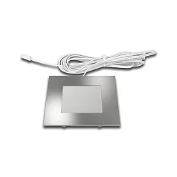 Flache LED Flächenlicht-Einbauleuchte FQ 68-LED, eckig, IP44, mit LED-24 Anschluss, CRi>90, 4W 4000K 270lm 110°, Chrom matt