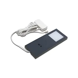 LED under-cabinet luminaire LED Slim-Pad F, IP20, with IR dimmer, homogeneous area light, LED24 connection, 5W 3000K, black