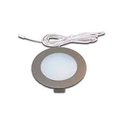 LED Einbau-Flächenleuchte FR 78-LED, IP44, LED-24 Anschluss, CRi>90, 4W 3000K 270lm 110°, Edelstahloptik