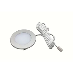 LED Flächenlicht-Einbaustrahler FR 55-LED, LED-24-Stecker, 3W 3000K, Edelstahloptik