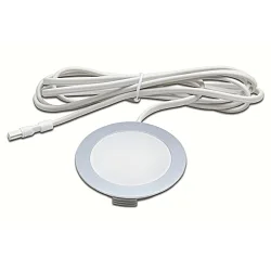 HV LED Flächenleuchte FR 68-LED, Einbau / Aufbau, IP20, 230V HVLCS Steckerkabel 200cm, 3W 4000K 200lm 110°, Chrom matt