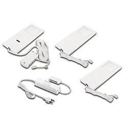 3pc. set of LED under-cabinet luminaire LED Slim-Pad F, IP20, with IR dimmer + transformer LED 24 / 30W, 5W 3000K, white