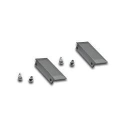 2pc. set of end cap for LED milling mount profile, 34mm, with fastening screws, anodised alu