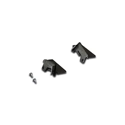 2er Set Endkappe für LED Einfräs-Profil A, 24mm, mit Befestigungsschrauben, schwarz