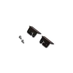 2er Set Endkappe für LED Einfräs-Profil I, 24mm, mit Befestigungsschrauben, schwarz