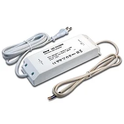 Trafo LED-24/ 200W Anschlussleitung 200cm, mit 100cm Verbindungsleitung, mit Eurostecker