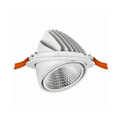 LED Einbaudownlight SARA, Ø 18,7cm, 36°, 20-39W, 3000K, 2425-5069lm, CRI90, IP20, schwenkbar, weiß