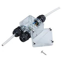 Outdoor Kabelverteiler, 2-fach, IP68, 3x 1.5mm², max. 230V, max. 10A / 2300W, wasserdicht bis 1m