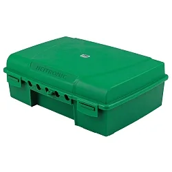 Outdoor Sicherheits-Verteilerbox MAXIMUS, IP55, 35 x 24 x 12cm, 5.8 Liter, 5 Ein-/Ausgänge 15mm, grün