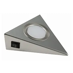 3er Set LED Unterbaustrahler GENUA, IP20, 3x 2W 3000K 270lm 120°, nicht dimmbar, Edelstahl