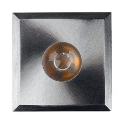 LED Einbaustrahler AUSTIN, Eckig, 6W 2700K 450lm 35°, Aluminium gebürstet