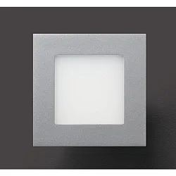LED Dosen-Einbauleuchte NIZZA, IP20, ECKIG, 10.7cm, 12V, 3.5W 2700K 95lm 120°, Silber