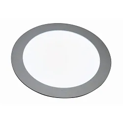 LED Einbau-Panel TOULOUSE, IP44, RUND, Aluminium, Silber matt / diffus, dimmbar, Ø 14.5cm, 7.5W 5600K 330lm 120°
