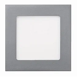 LED Einbau-Panel TOULOUSE, IP44, ECKIG, Aluminium, Silber matt / diffus, dimmbar, 20 x 20cm, 10W 5600K 540lm 120°