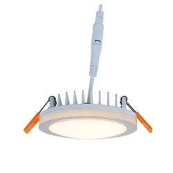 LED Einbau-Downlight AURORA mit Lichtkranz, IP44, Ø 10cm, 10W 3000K 830lm, Weiß