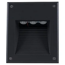 LED Außenwand-Einbauleuchte DORA, IP65, indirekt, 17.5 x 7cm, 3W 3000K 200lm, Graphit