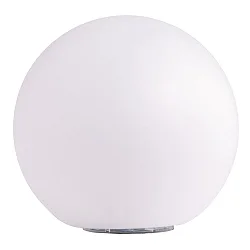 Solar LED Kugelleuchte BOULE, IP44, 4000K, Akku wechselbar, mit Erdspieß + Sensor, Kunststoff, weiß, Ø 25cm