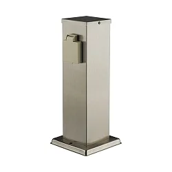 Energieverteiler BANGKOK, IP44, mit Kindersicherung + Federdeckel, V2A Edelstahl, für Gravur geeignet, 2-fach, 30cm
