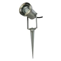 Erdspieß-Strahler PEKING, IP44, GU10 LED max. 3.5W, mit 150cm Steckerkabel, neigbar, V2A Edelstahl / klar