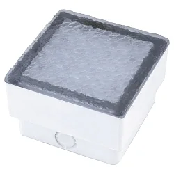 LED Einbau-Pflasterstein AKIAKI, IP67, 10 x 10cm, 1.6W 3000K 145lm, begehbar, inkl. 30cm Kabel