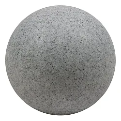 Outdoor Leuchtkugel MUNDAN, IP44, E27, inkl. Erdspieß, UV-resisteneter Kunststoff, 40cm, Granit