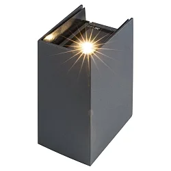 LED Außenwandleuchte TILO, IP54 / IP65, Up / Down, 6W 3000K 2x167lm, verstellbar 0-90°, anthrazit