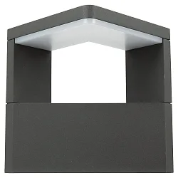 LED Außenwandleuchte BONITA, IP54, 10W 3000K 600lm, Alu-Druckguss /  PC, anthrazit /  matt, ohne Bewegungsmelder
