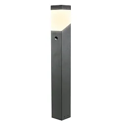 Standleuchte / Wegeleuchte MADELEINE, IP44, 80cm, E27, Alu-Druckguss / PC, anthrazit / matt, mit Bewegungsmelder