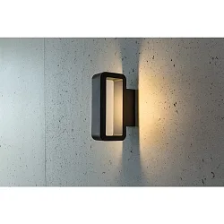 LED Außenwandleuchte JUNO, indirekt, IP54, 6W 3000K 280lm 120°, anthrazit