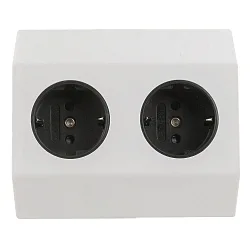 Schutzkontakt Steckdose SALERNO, IP20, 2-fach, 250V, max. 3500W