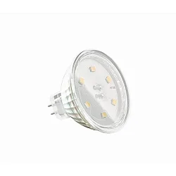 LED NV-Reflektorlampe MR16, 12V AC / DC, GU5.3, 5W 3000K 400lm 100°, klar