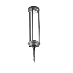 Solar LED Stehleuchte PILASTRO, IP54, 50cm, 2W 3000K, mit PIR-Sensor + Erdspieß, 3 Modi, Aluminium, anthrazit / satin