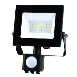 Outdoor LED Flutlichtstrahler BOLTON 2.0, mit Sensor, IP44, 50cm Kabel (offen), schaltbar, Alu schwarz, 30W 3000K 2505lm